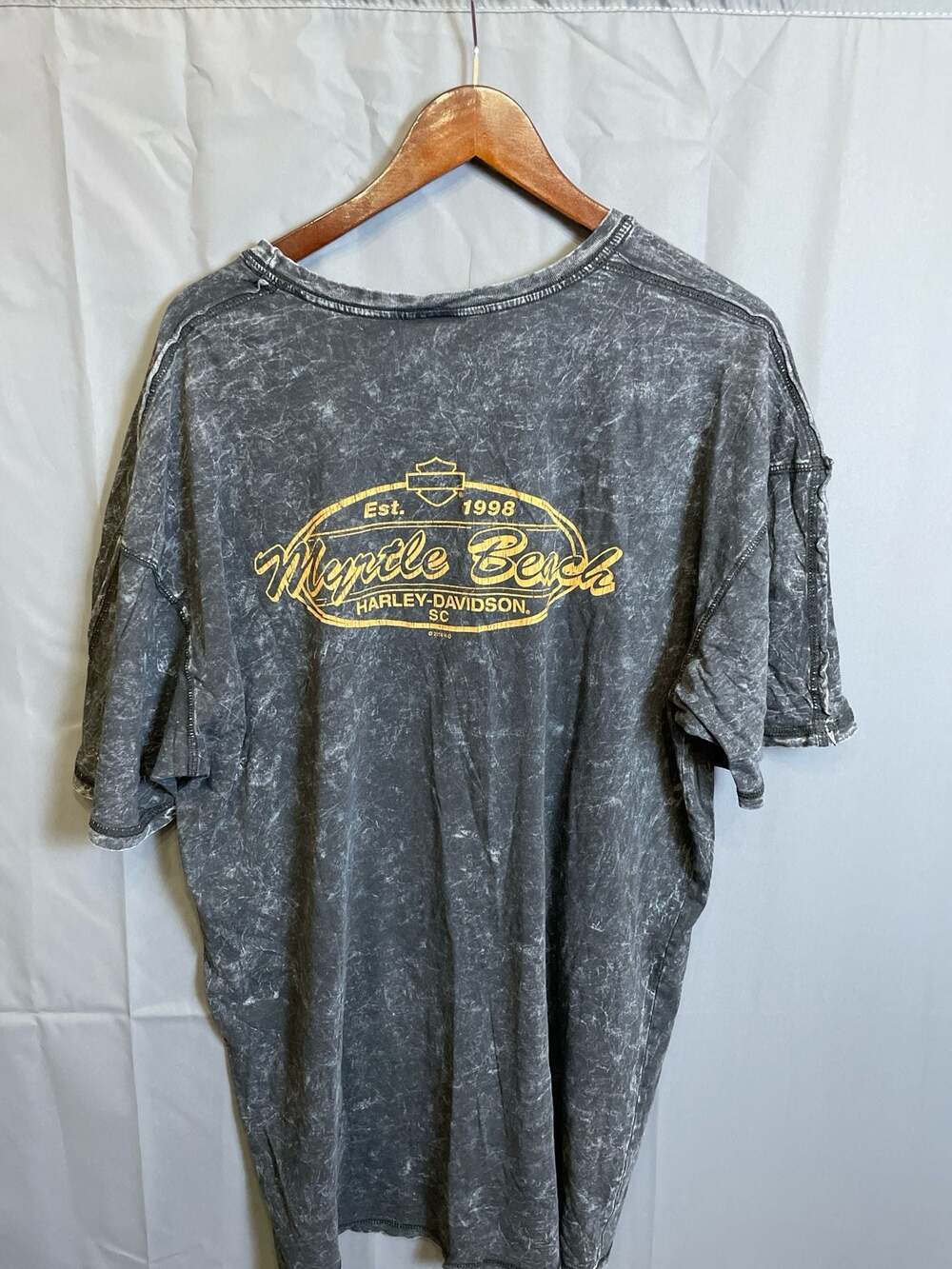 Harley-Davidson Myrtle Beach Cruisin' The Coast 2019 Graphic Acid Wash Men's 2XL - Picture 5 of 9